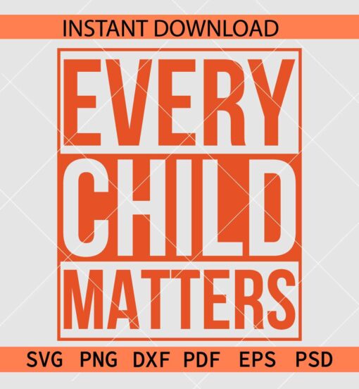 Every Child Matters Vector SVG, Every Child Matters Stencil SVG, September 30th Orange Day SVG