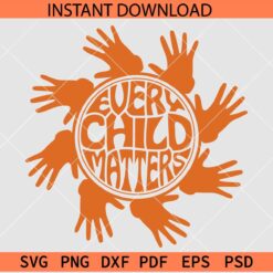 Every Child Matters hands SVG, Child Welfare Wreath SVG, Child Day Holiday SVG