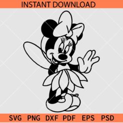 Fairy Mouse svg, Cute Mouse SVG, Disney Fairy SVG, Minnie Fairy with Bow SVG