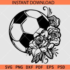 Floral Soccer Ball SVG, Soccer Ball Flowers SVG, Soccer Sports Flowers SVG
