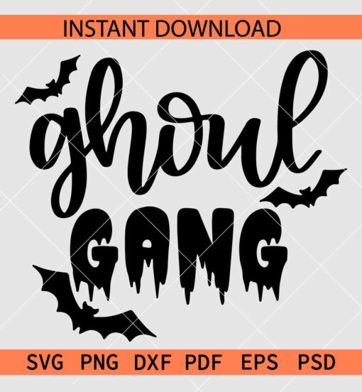 Ghoul Gang SVG, Bat Ghoul Gang SVG, Halloween Bat SVG