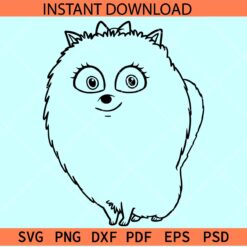 Gidget the Secret Life of Pets outline SVG