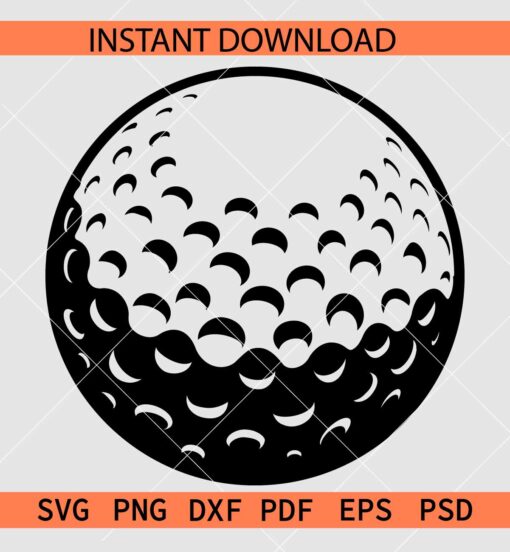 Golf Ball SVG, Golf Ball Silhouette SVG, Golf Ball Vector SVG