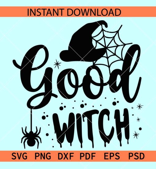 Good witch SVG, Good witch Spider SVG, Good witch Spider SVG, Witch Hat Spider and web SVG