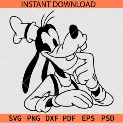 Goofy outline SVG, Goofy face SVG, Goofy Sketch SVG