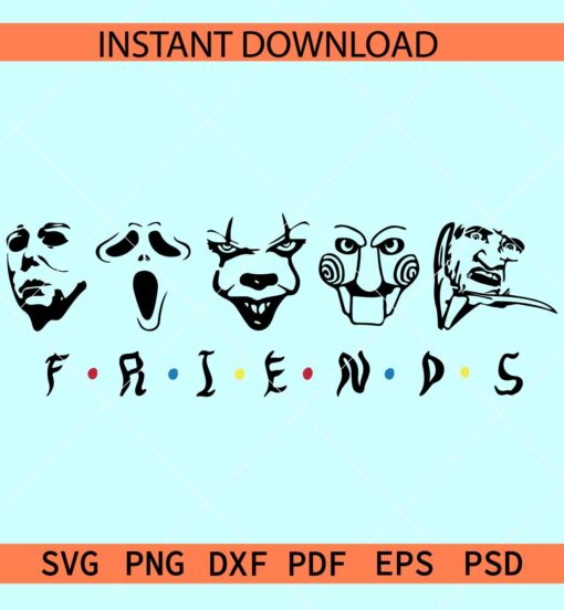 Halloween Friends SVG, Friends Halloween SVG, Screaming Ghost Friends SVG
