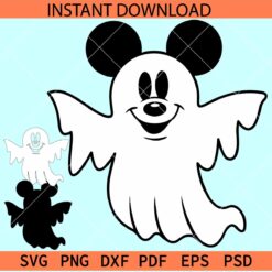 Halloween Ghost Mickey SVG, Mickey Ears Ghost SVG, Mickey Halloween Ghost SVG