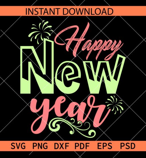 Happy new year SVG, New year wish SVG