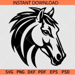 Horse Head Vector SVG, Horse Head Silhouette SVG, Horse Stencil SVG