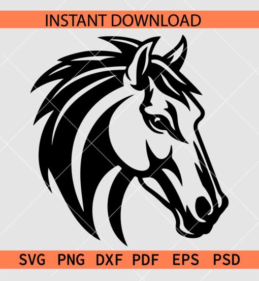 Horse Head Vector SVG, Horse Head Silhouette SVG, Horse Stencil SVG
