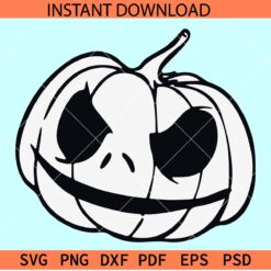 Jack skellington Pumpkin Face SVG, Halloween Jack skellington Pumpkin SVG
