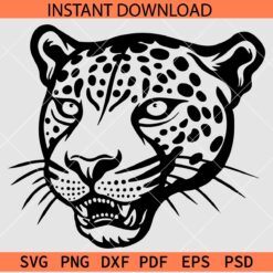 Jaguar Head Svg, Jaguar Face Clipart SVG