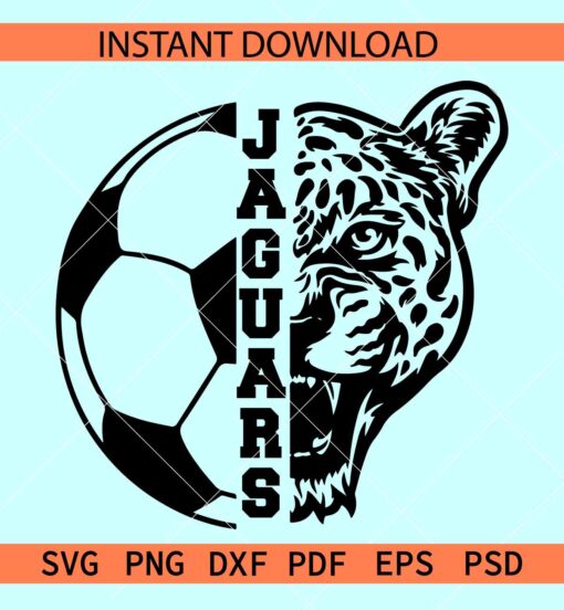 Jaguars Soccer Half Ball SVG, Semi Soccer Ball jaguars SVG, The Jaguars SVG, Team jaguars SVG