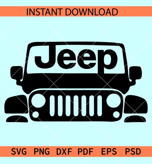 Jeep Face SVG, Monster Car Jeep Face SVG, Off road Car Face SVG, Jeep Grill SVG
