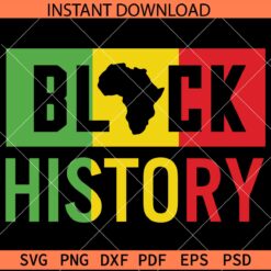 Juneteenth Black History SVG, Black History African Map SVG