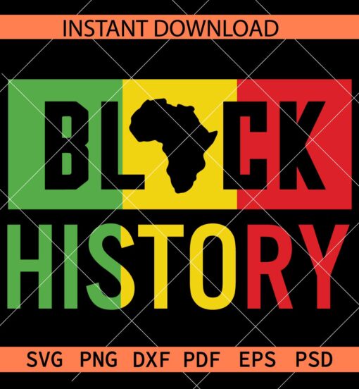 Juneteenth Black History SVG, Black History African Map SVG