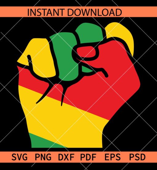Juneteenth Fist SVG, Juneteenth Raise Hand SVG, June 19th Hand SVG