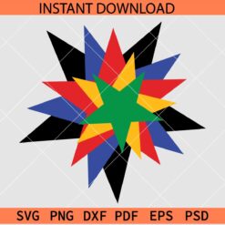Juneteenth Star SVG, Freedom Day Stacked Star SVG, June 19th Stars SVG