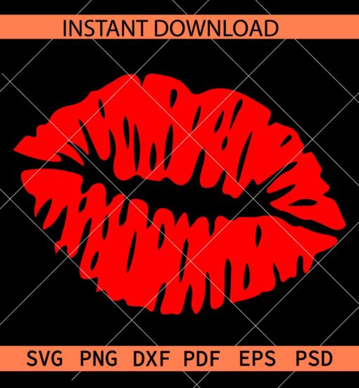 Kiss SVG, Red Lips SVG, Girl Lips SVG
