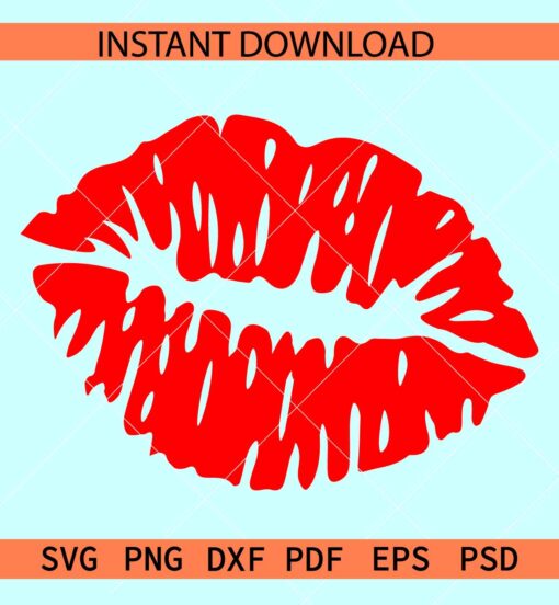 Kiss SVG, Red Lips SVG, Girl Lips SVG