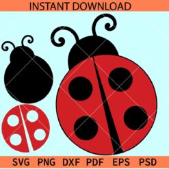 Layered Ladybug SVG, Love Bug Folding Wings SVG