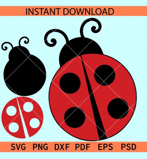 Layered Ladybug SVG, Love Bug Folding Wings SVG