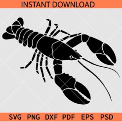 Lobster Vector SVG, Lobster Silhouette SVG, Crab Stencil SVG