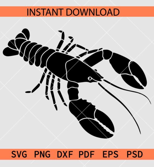 Lobster Vector SVG, Lobster Silhouette SVG, Crab Stencil SVG