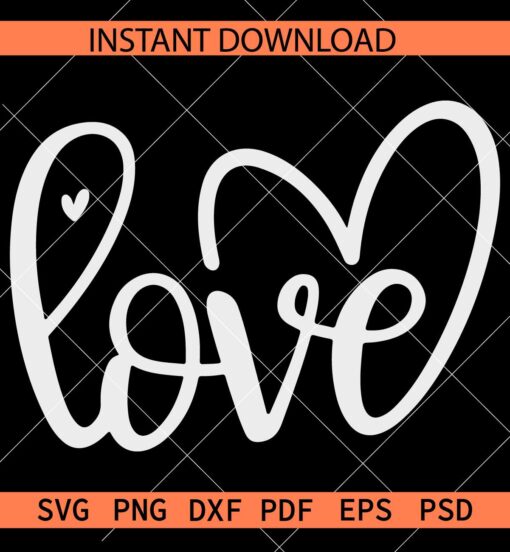 Love Name inside Heart Symbol SVG, Love Heart with Name svg, Love Heart Vector SVG