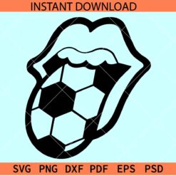 Luscious Lips Soccer outline SVG, Soccer Ball in Luscious Lips SVG, Luscious Lips Sports SVG