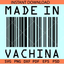 Made in vachina Barcode SVG, Naughty Barcode SVG, Barcode Adult Humor SVG