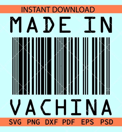 Made in vachina Barcode SVG, Naughty Barcode SVG, Barcode Adult Humor SVG