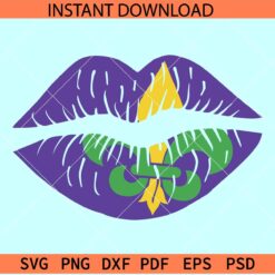 Mardi gras kiss SVG, Mardi gras Girl SVG, Mardi gras lips SVG