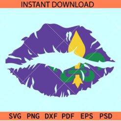 Mardi gras kiss SVG, Mardi gras lips SVG, kiss mardigras SVG