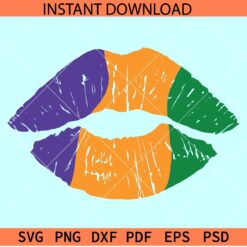 Mardi gras lips SVG, Mardi gras kiss SVG, kiss mardigras SVG