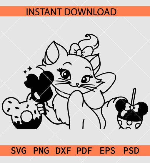 Marie Aristocats Snacks SVG, Disney Aristocats Snacks SVG, Marie Cat Snacks SVG