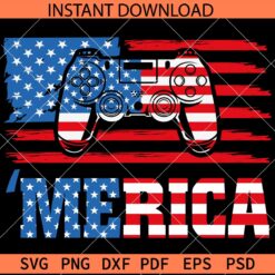 Merica Video Game SVG, Patriotic Video Game SVG