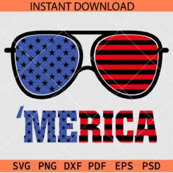 Merica sunglasses SVG, Patriotic sunglasses SVG, July 4th sunglasses SVG