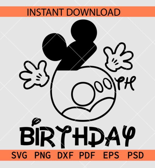 Mickey Birthday 6 Sketch SVG, Mickey Birthday six SVG, Mickey sixth Birthday SVG