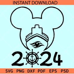 Mickey Cruise Ship 2024 SVG, Disney Cruise Ship 2024 SVG