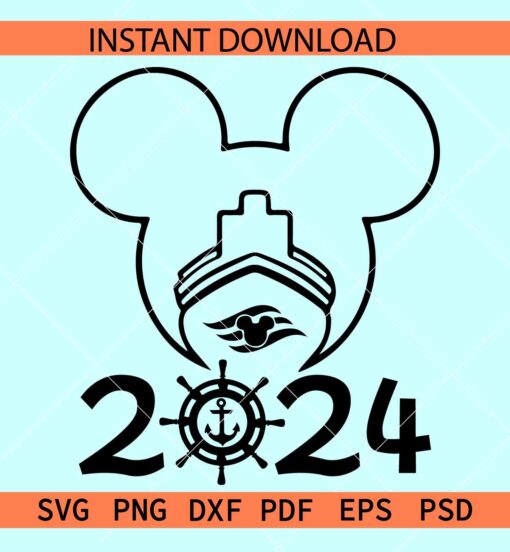 Mickey Cruise Ship 2024 SVG, Disney Cruise Ship 2024 SVG