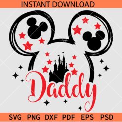 Mickey Mouse Daddy SVG, Mickey Head Daddy SVG, Disney Daddy SVG