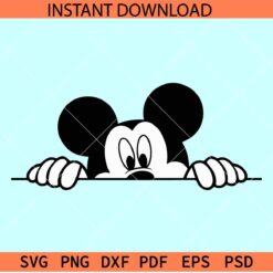 Mickey Mouse Peeking SVG, Peeking Mickey Mouse SVG, Peeking Disney SVG