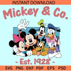 Mickey and Company Est 1928 SVG, Disney Family SVG, Mickey and Family SVG