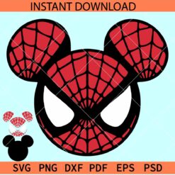 Mickey head Spiderman SVG, Disney Spiderman SVG, Mickey Mouse Spiderman SVG