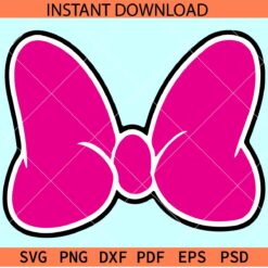 Minnie Bow SVG, Bow Vector SVG, Layered Bow SVG