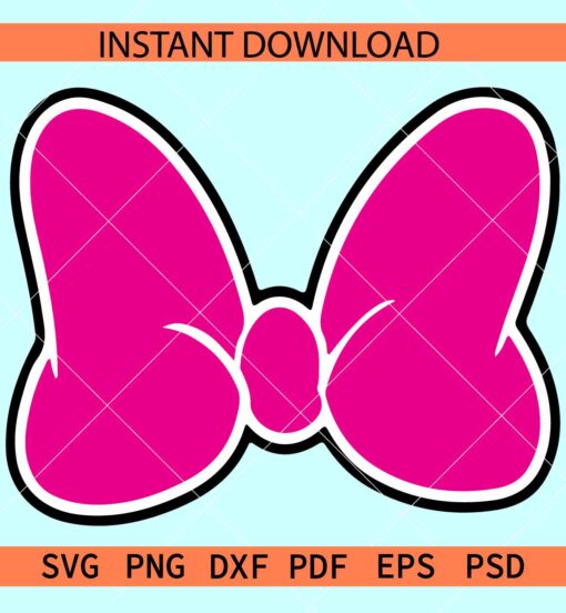 Minnie Bow SVG, Bow Vector SVG, Layered Bow SVG