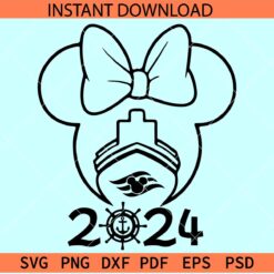 Minnie Cruise Ship 2024 SVG, Minnie Mouse Cruise Ship SVG, Disney Cruise Ship 2024 SVG