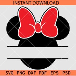 Minnie Split Monogram SVG, Minnie name frame SVG, Disney Name Frame SVG