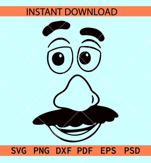 Mr potato Sketch SVG, Mr Potato Face SVG, Mt Potato Outline SVG